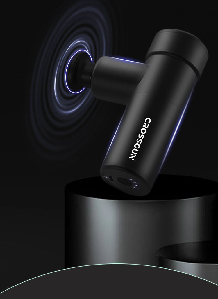 CROSSGUN BS200 Pro Professional Deep Muscle Massage Gun Brushless Motor 4 Massage Heads Timing Control for Full Body Facial Use